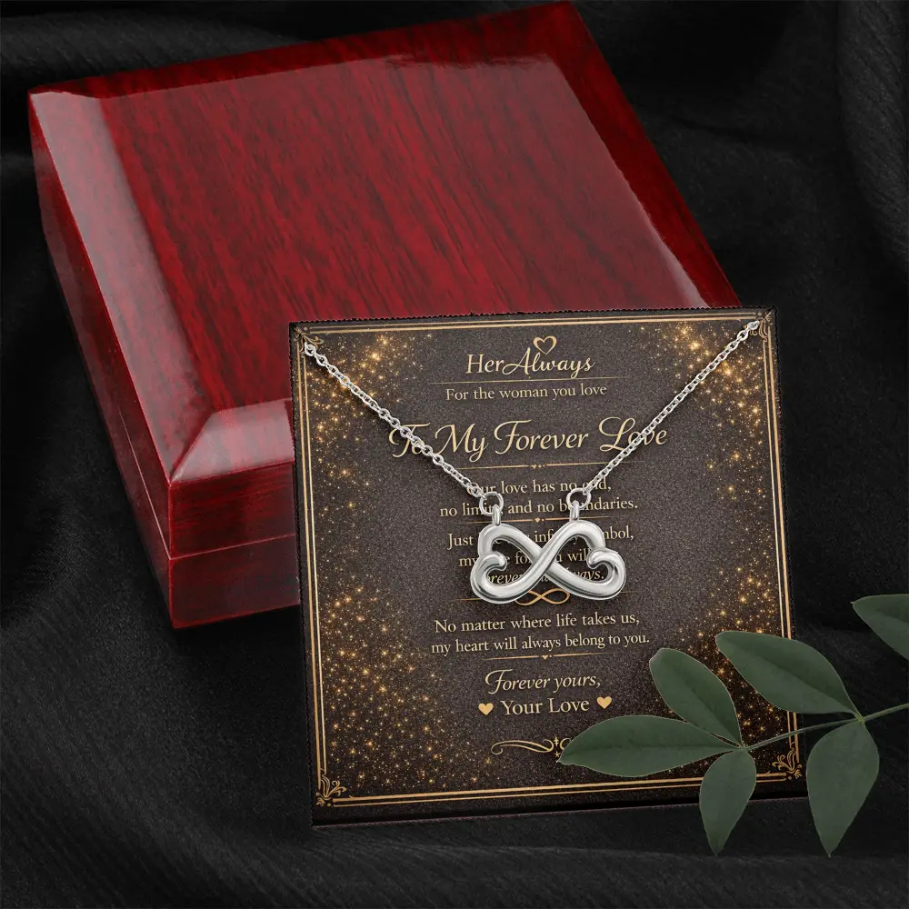 Infinity Love Necklace message card