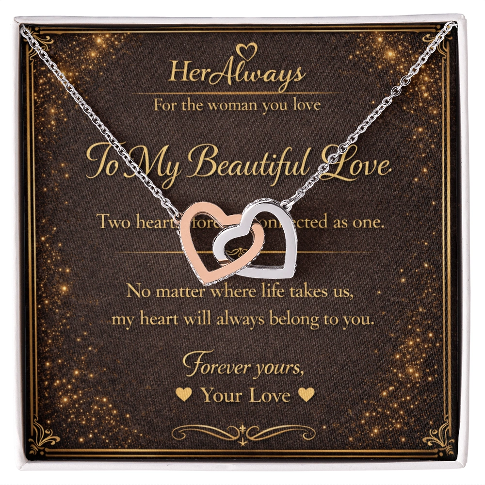 Interlocking Hearts Necklace box