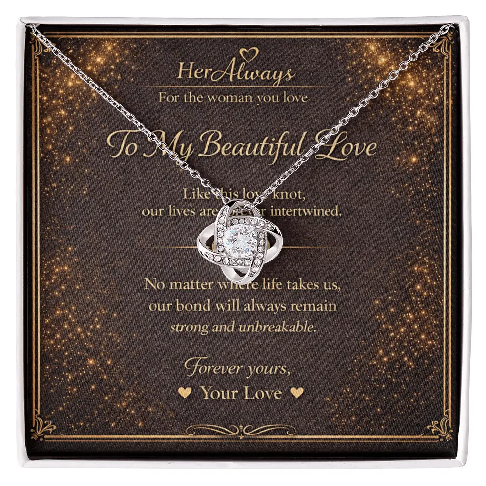 Love Knot Necklace message card