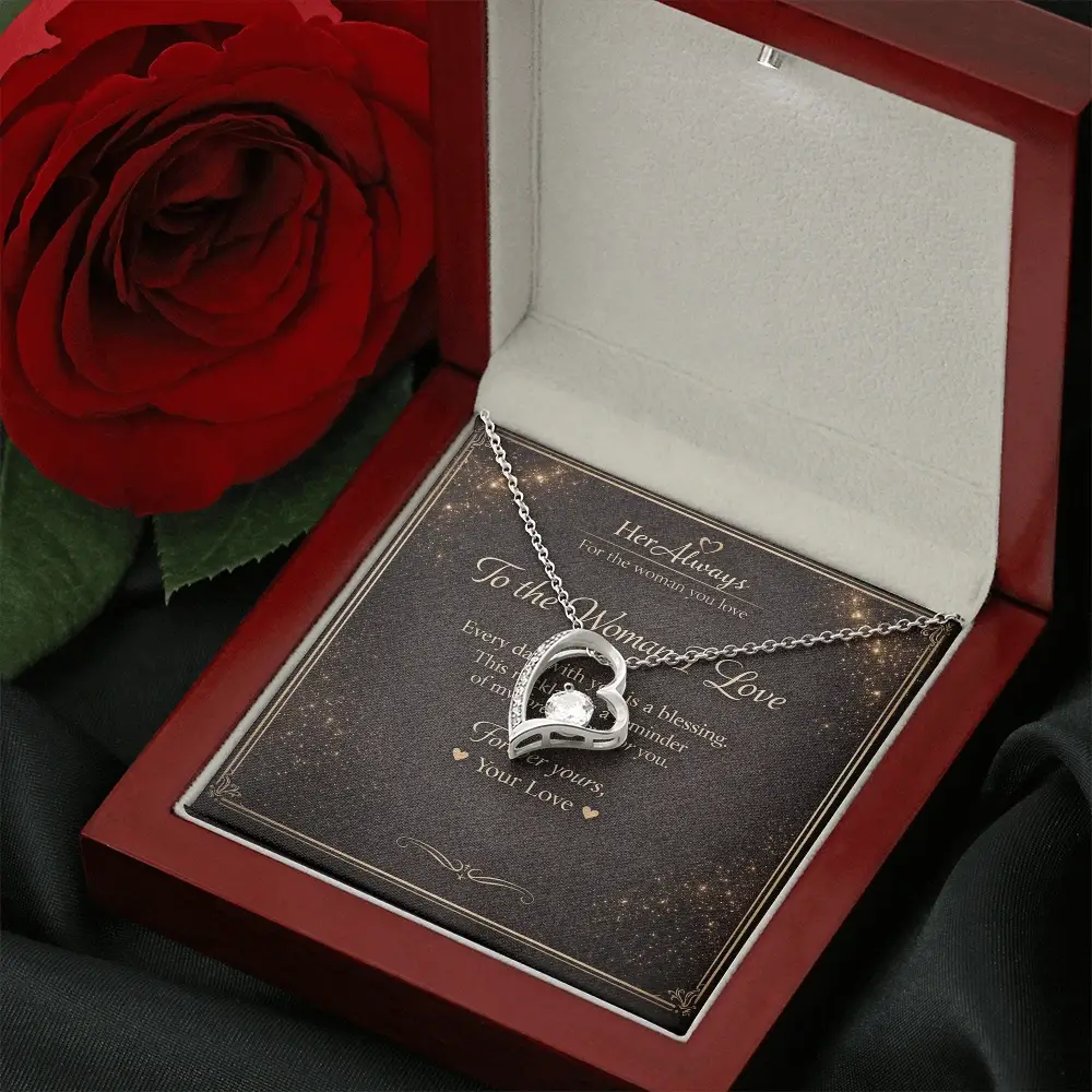 Luxury necklace gift box for the woman you love with roses